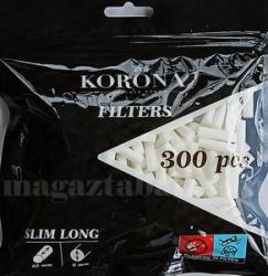 Фильтры для самокруток Korona Slim Long 6 мм (300 шт.)