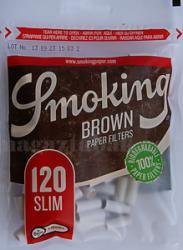 Фильтры для самокруток Smoking brown  slim 120